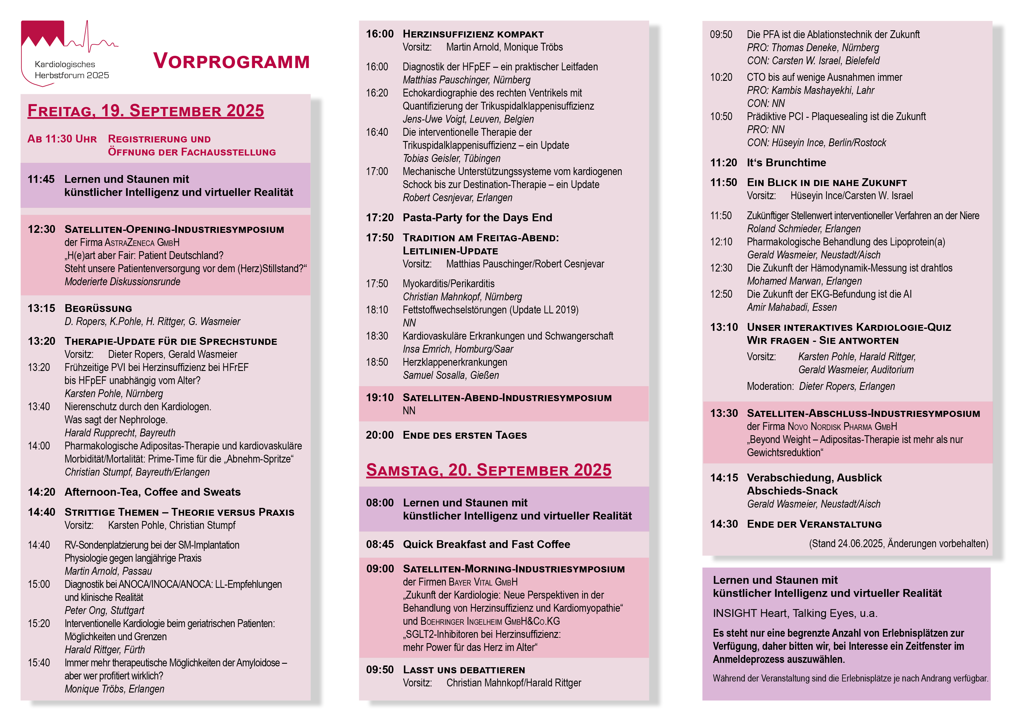 Vorprogramm KHF25